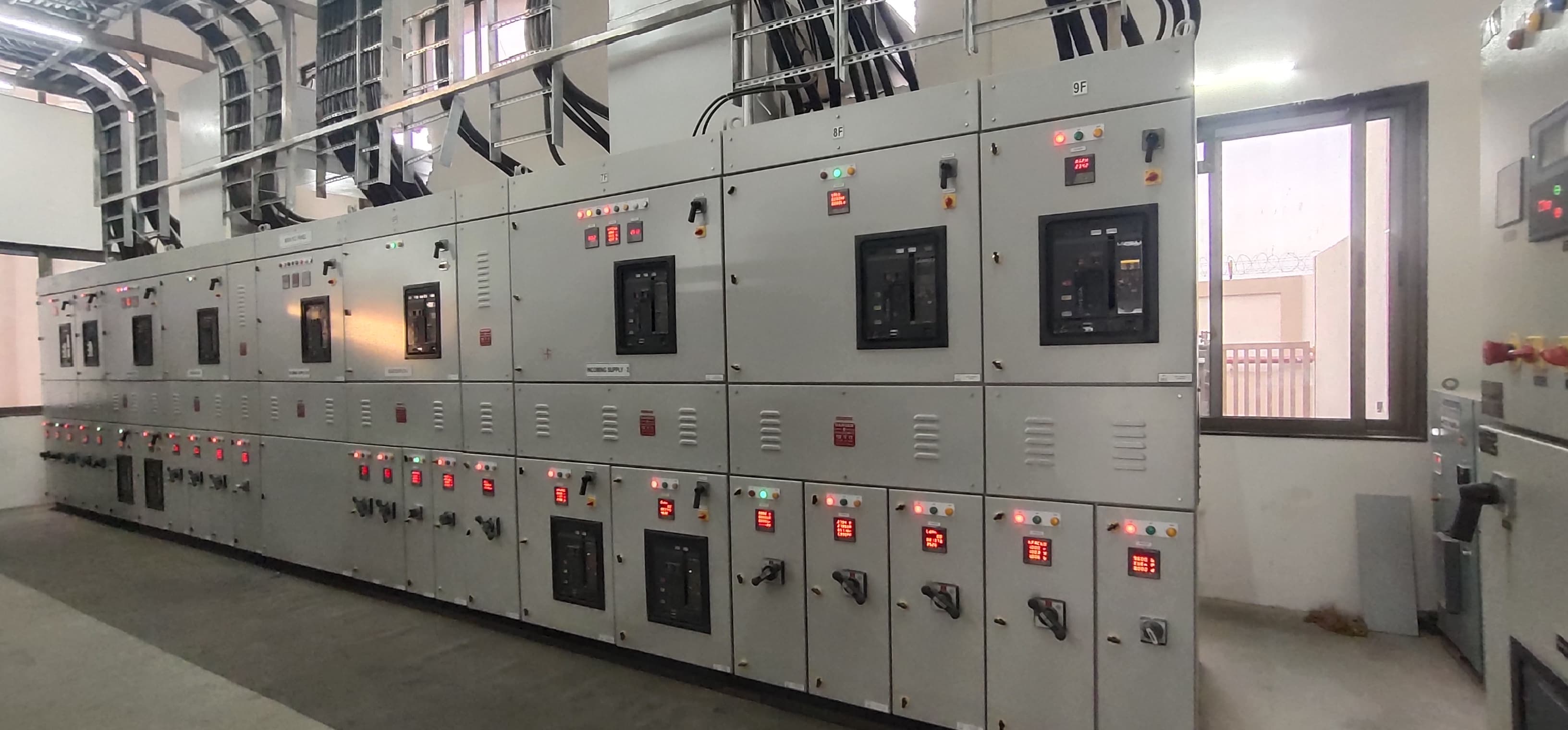 Industrial power and control panel installation