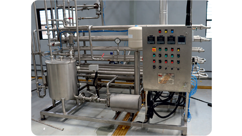 Industrial process skid with instrumentation and controls